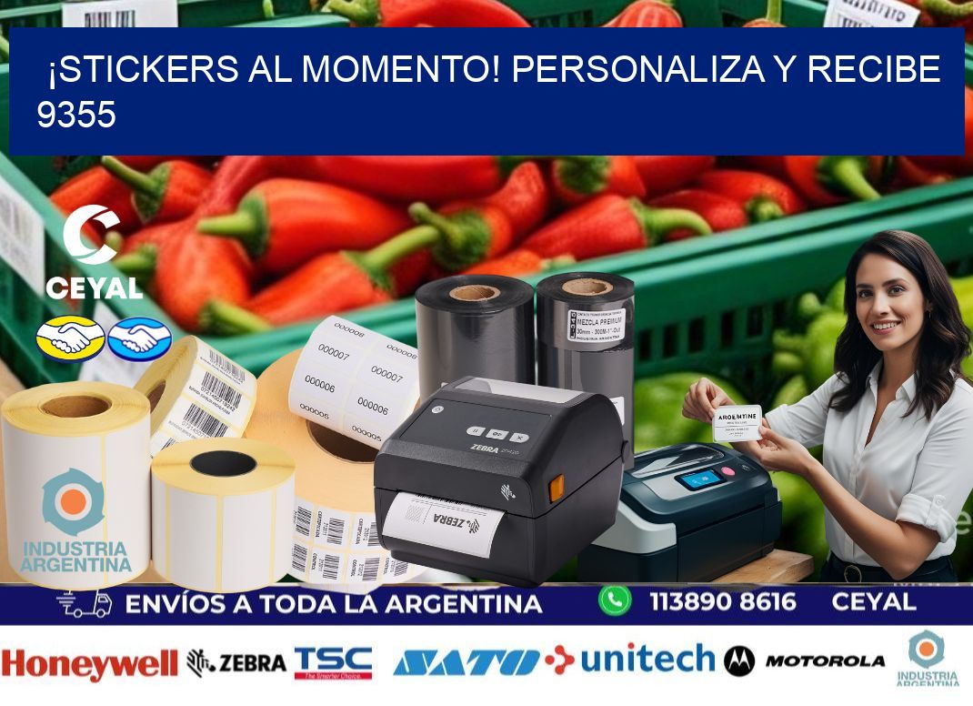 ¡Stickers al Momento! Personaliza y Recibe 9355
