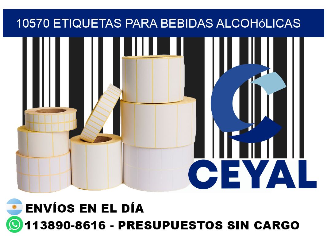 10570 Etiquetas para bebidas alcohólicas