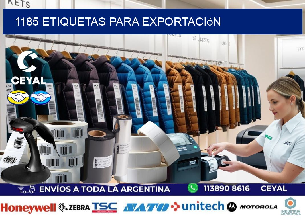 1185 Etiquetas para exportación