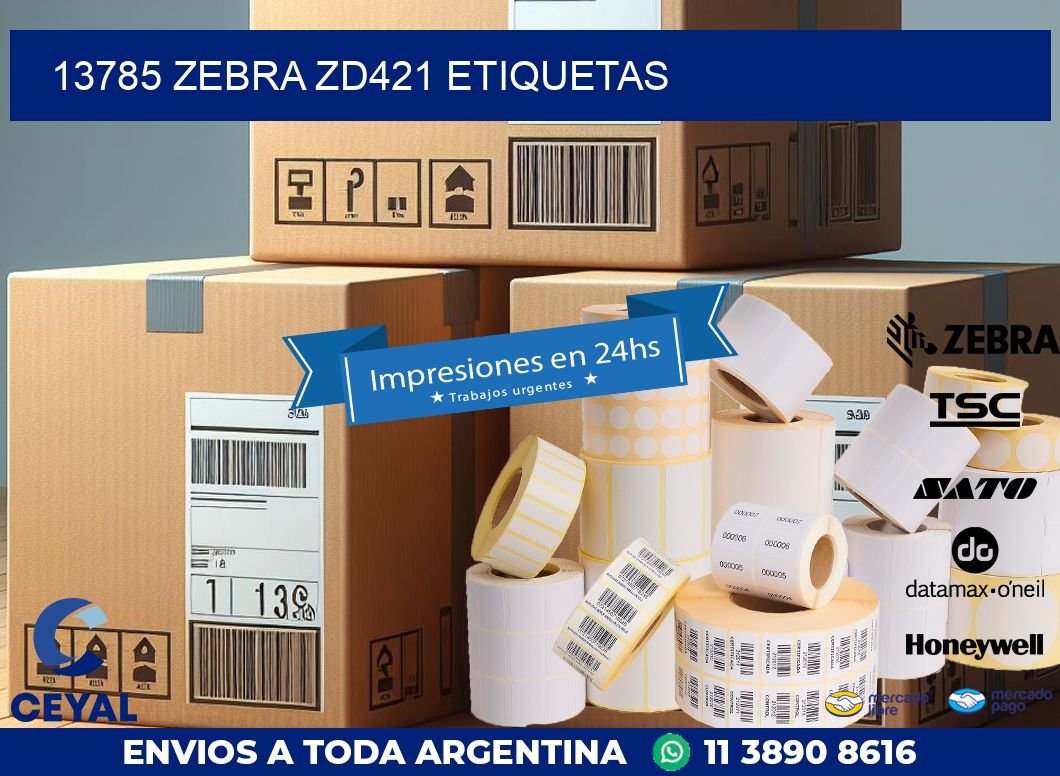 13785 Zebra ZD421 etiquetas