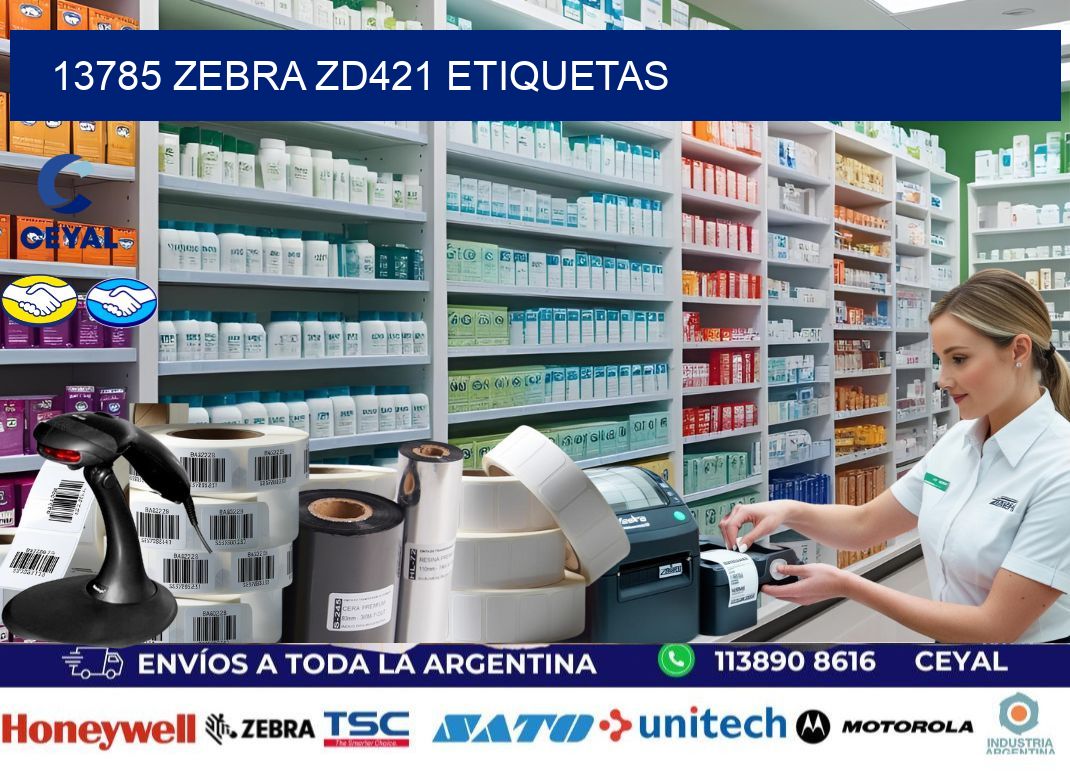 13785 Zebra ZD421 etiquetas