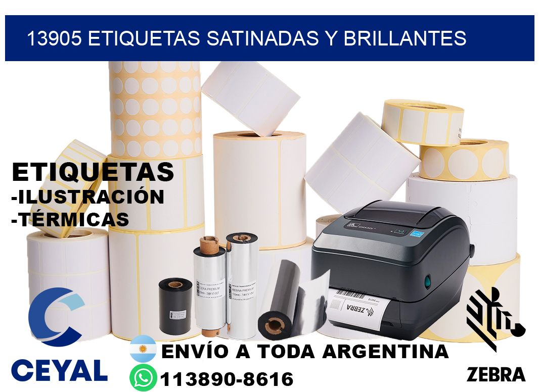 13905 Etiquetas satinadas y brillantes