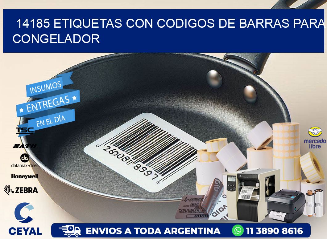 14185 Etiquetas con codigos de barras para congelador
