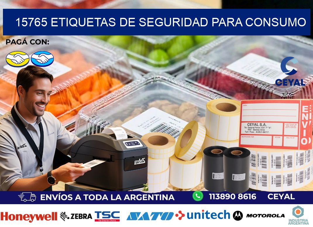 15765 Etiquetas de seguridad para consumo