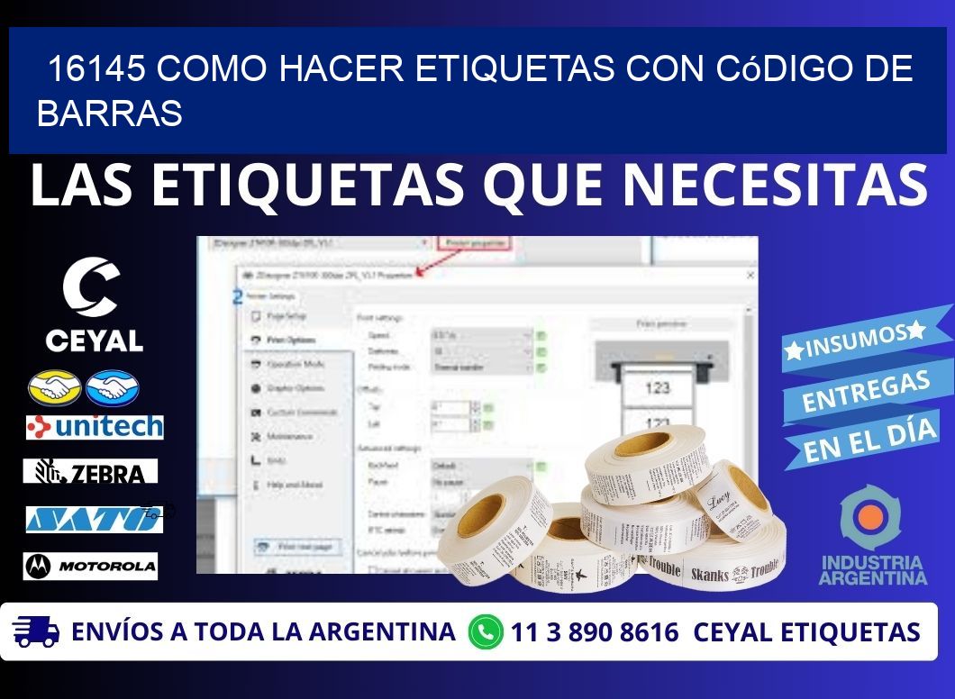 16145 Como hacer etiquetas con código de barras