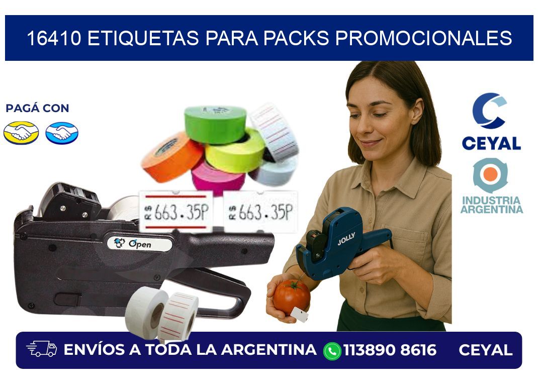 16410 Etiquetas para packs promocionales