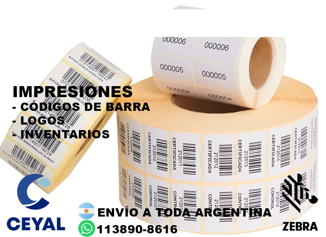 20 cajas de etiquetas 48 x 55