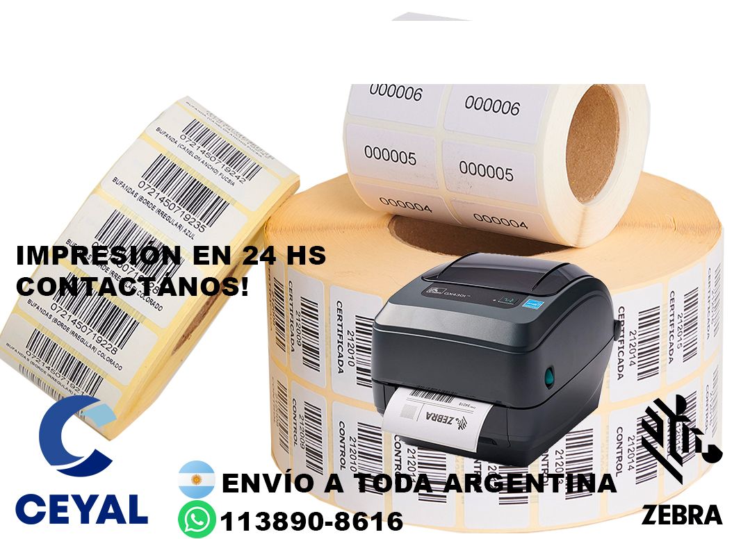 20 cajas de etiquetas 48 x 55