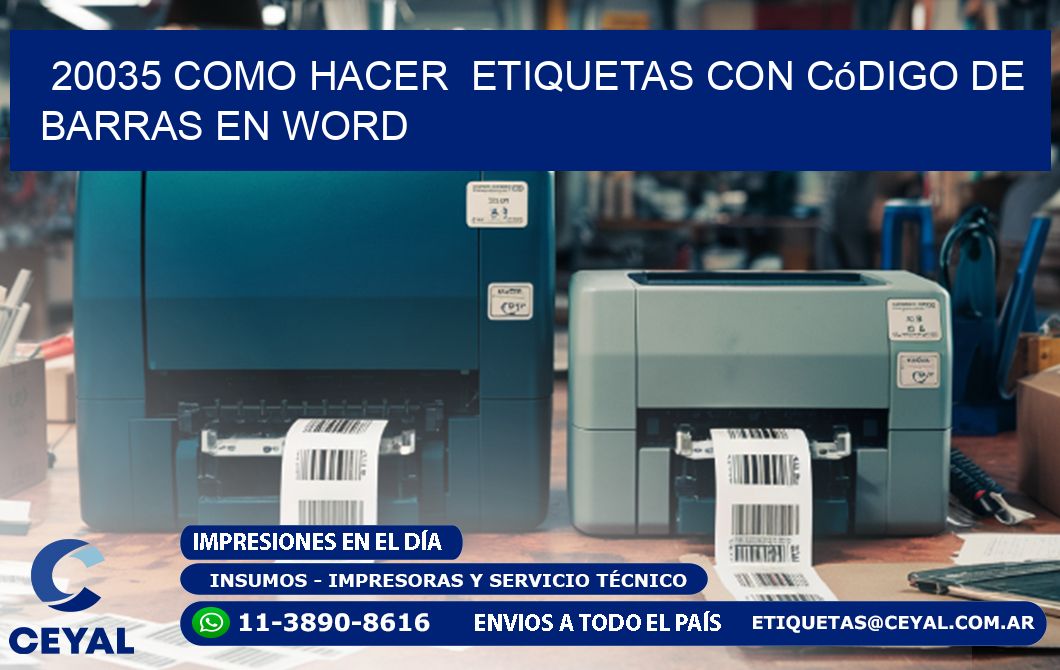 20035 Como hacer  etiquetas con código de barras en Word