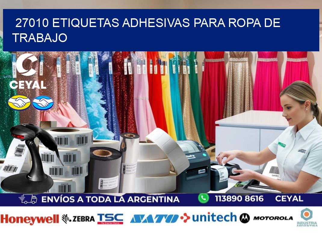 27010 Etiquetas adhesivas para ropa de trabajo