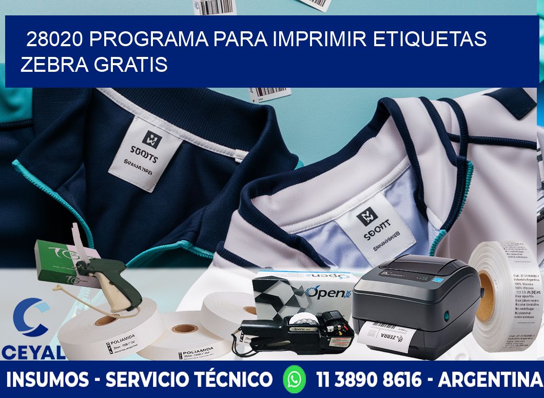 28020 Programa para imprimir etiquetas Zebra gratis