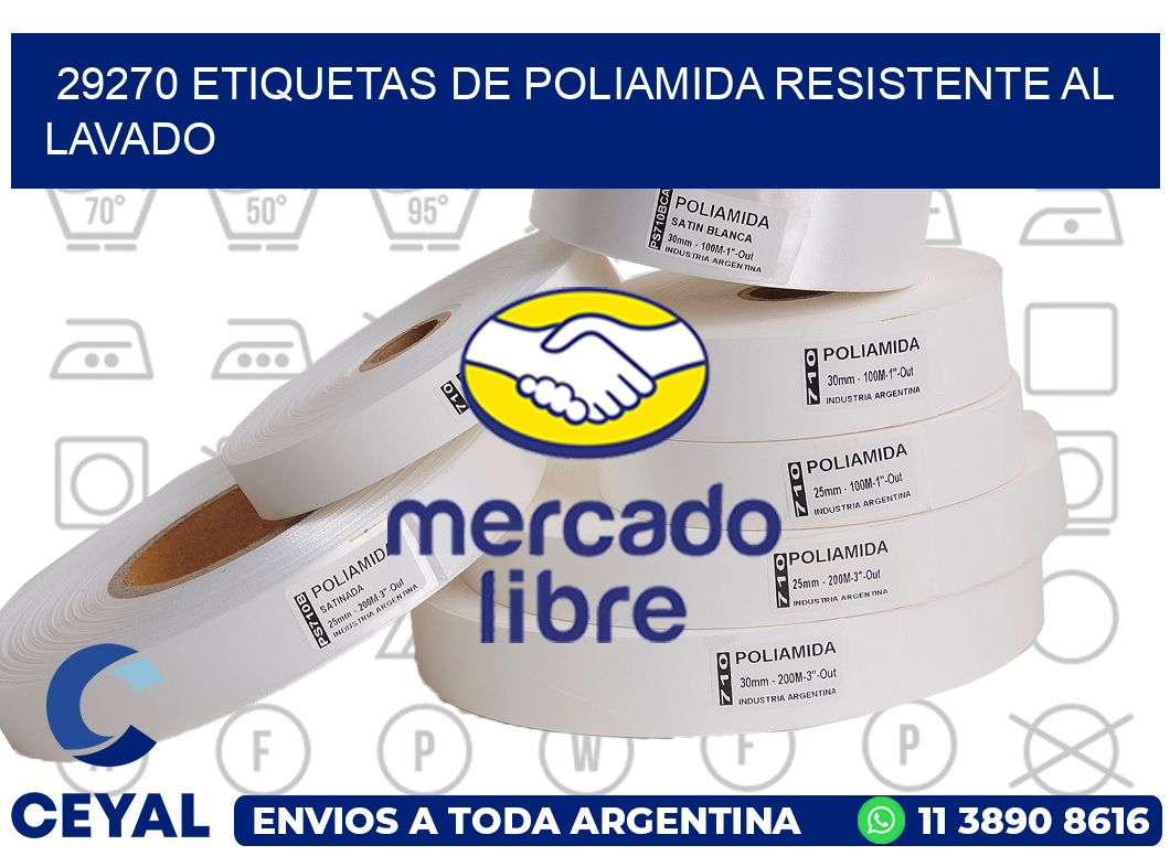 29270 Etiquetas de poliamida resistente al lavado