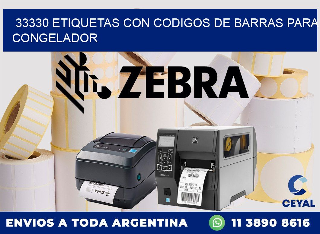 33330 Etiquetas con codigos de barras para congelador