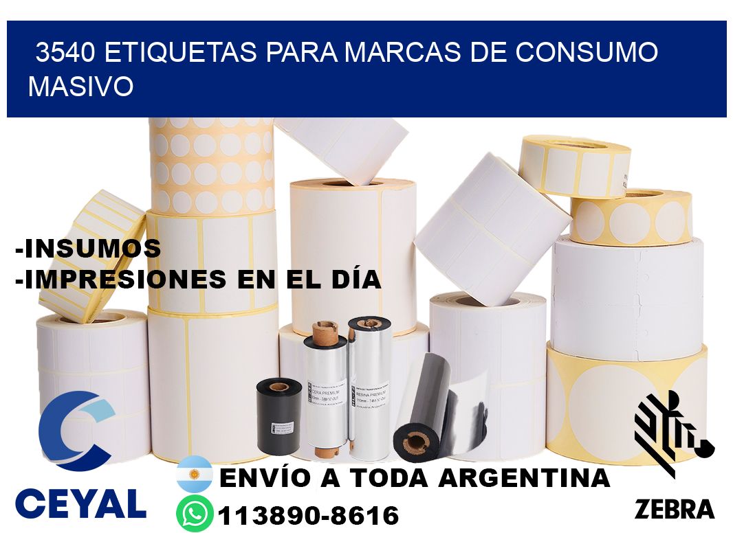 3540 Etiquetas para marcas de consumo masivo