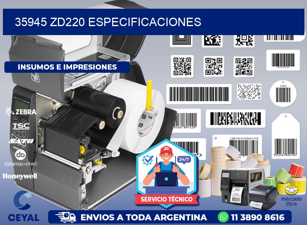 35945 ZD220 especificaciones