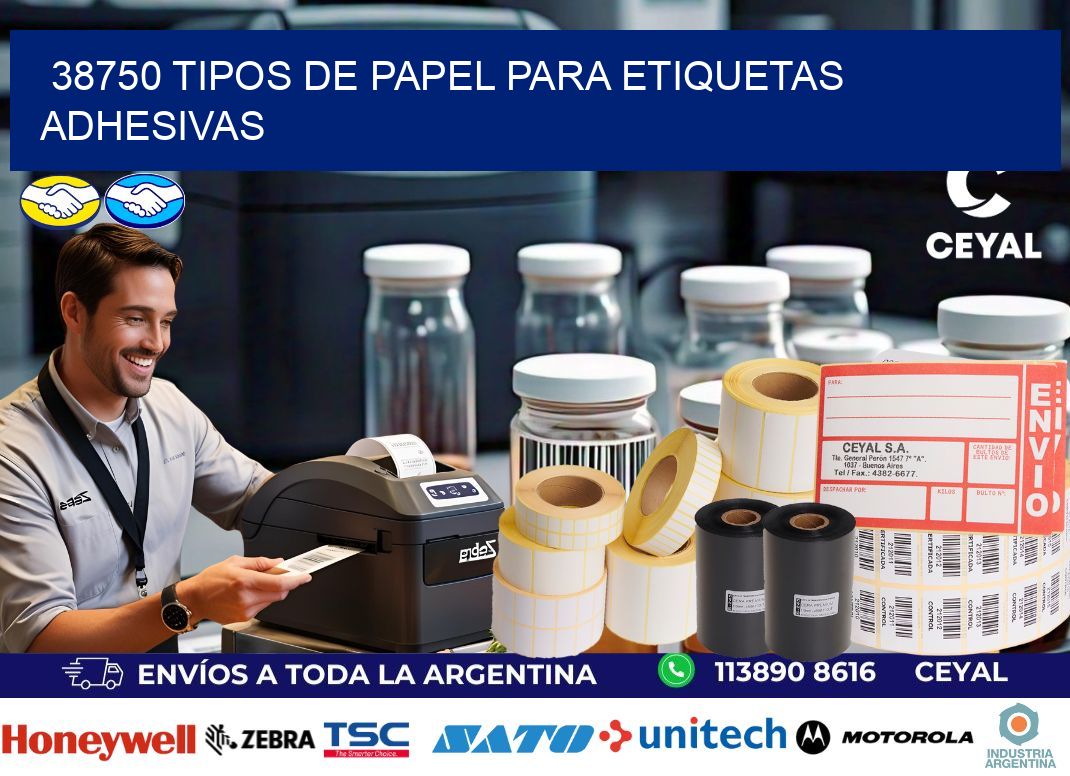 38750 Tipos de papel para etiquetas adhesivas