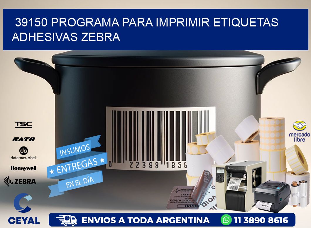 39150 Programa para imprimir etiquetas adhesivas zebra