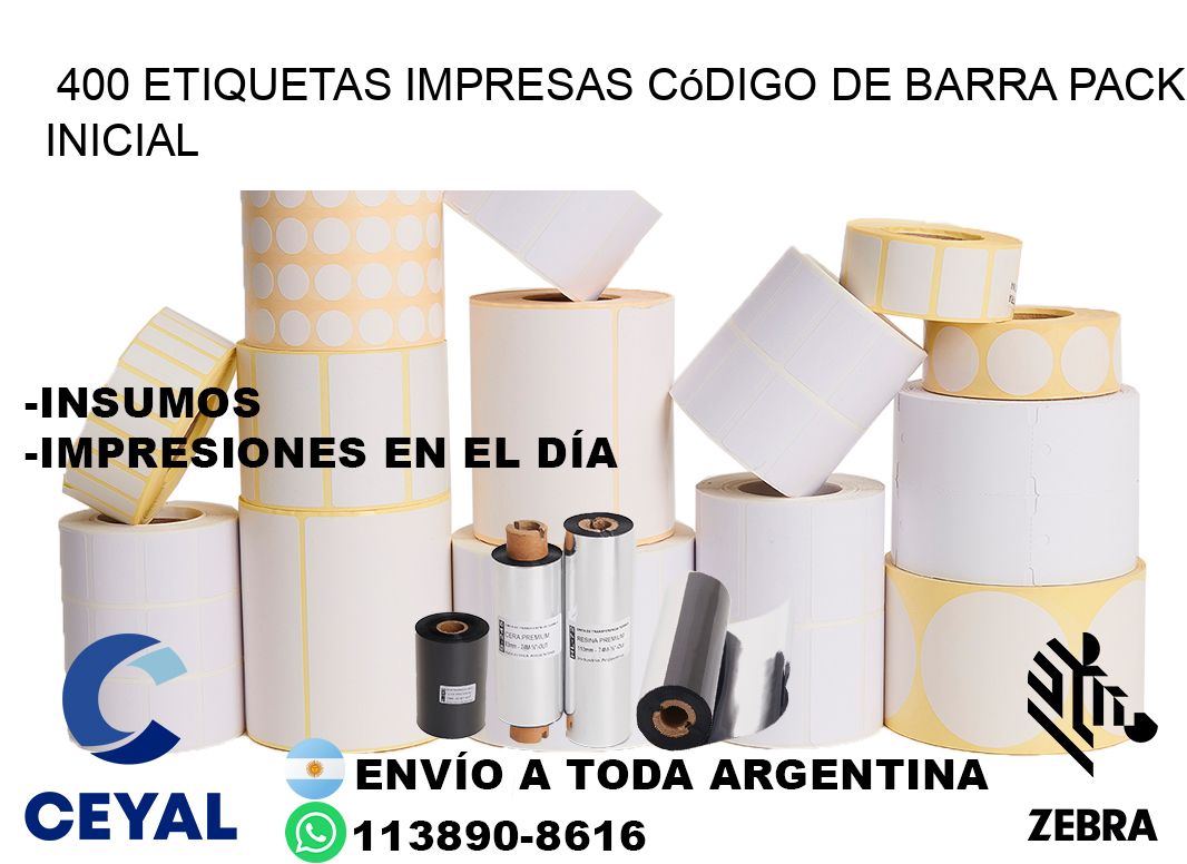 400 Etiquetas Impresas código De Barra Pack Inicial