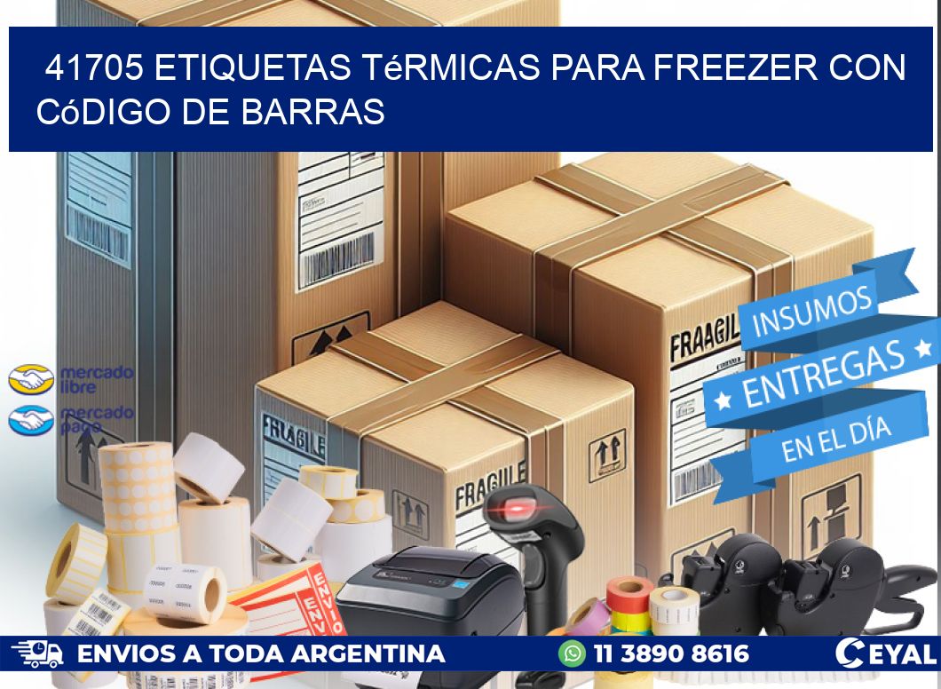 41705 etiquetas térmicas para freezer con código de barras