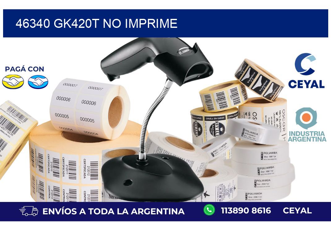 46340 GK420T no imprime