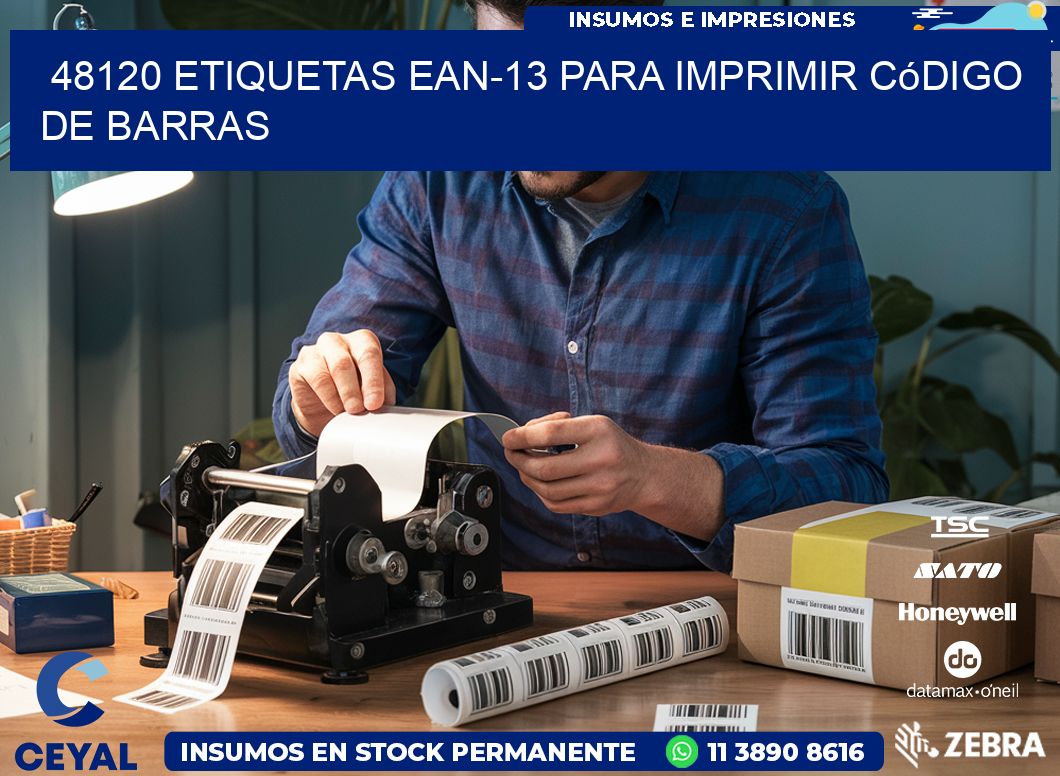 48120 etiquetas ean-13 para imprimir código  de barras