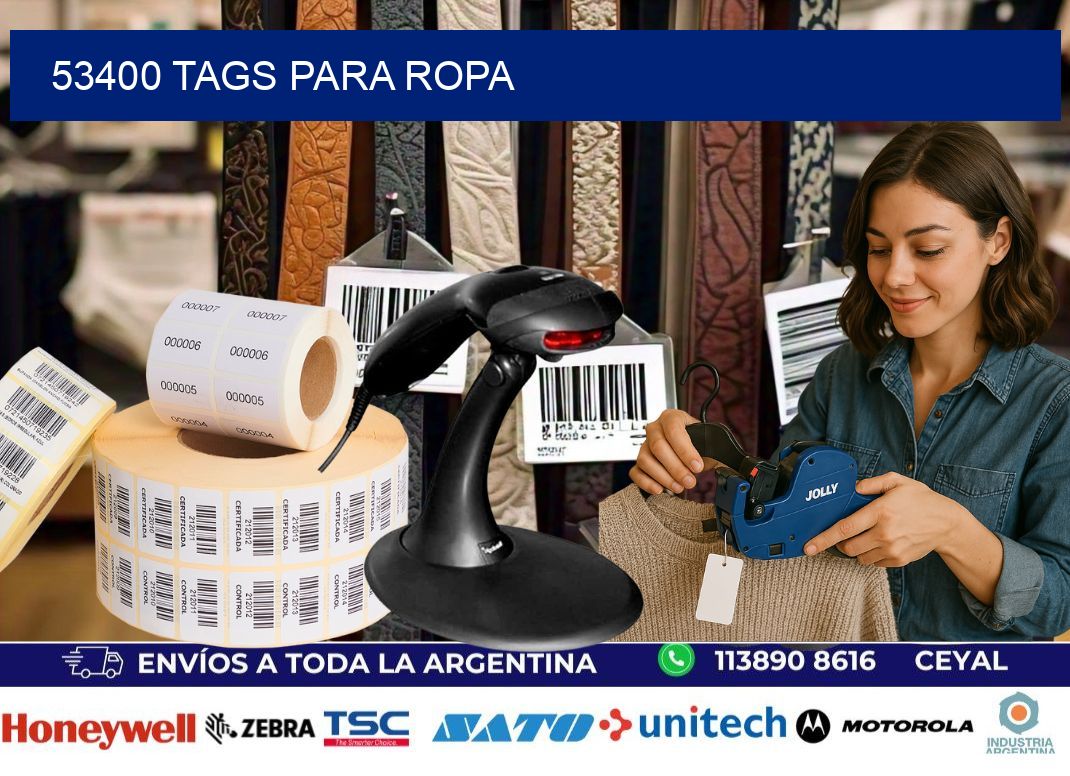 53400 Tags para ropa