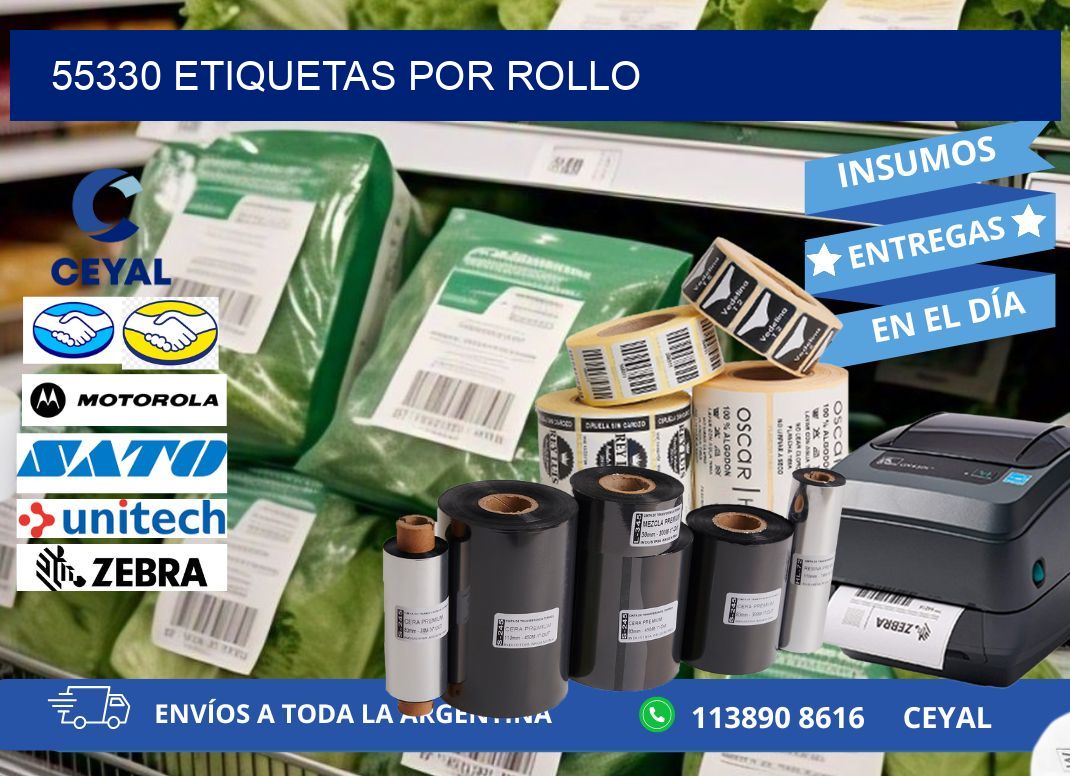 55330 Etiquetas por rollo