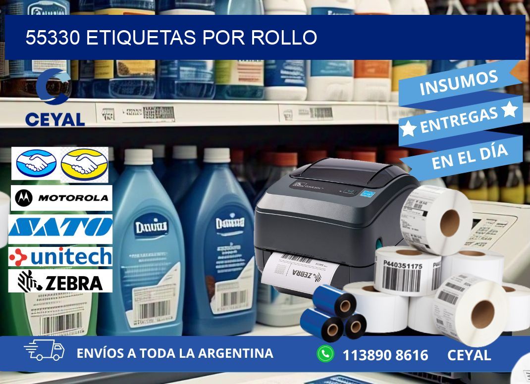 55330 Etiquetas por rollo