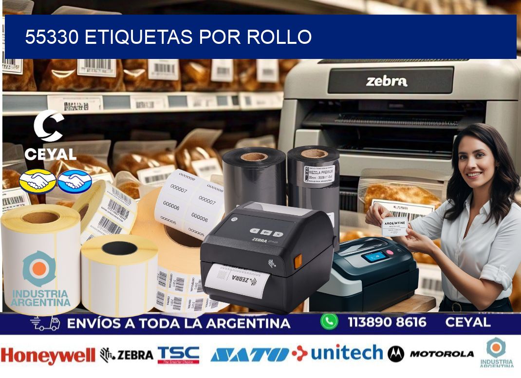 55330 Etiquetas por rollo