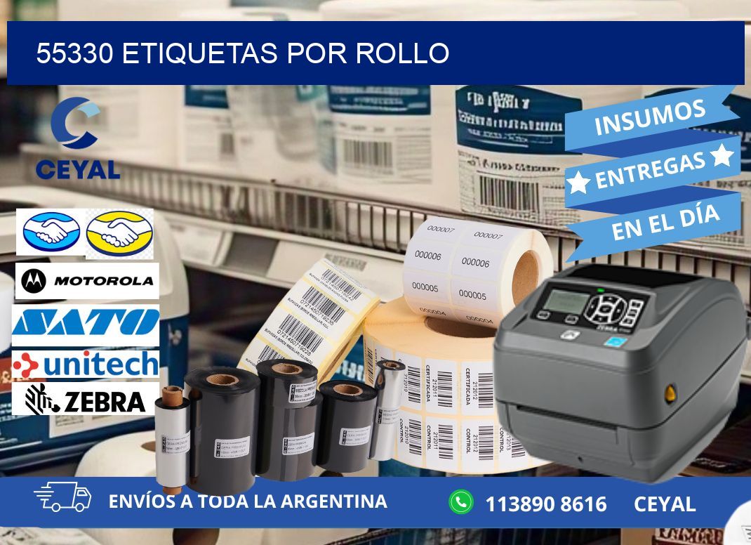 55330 Etiquetas por rollo