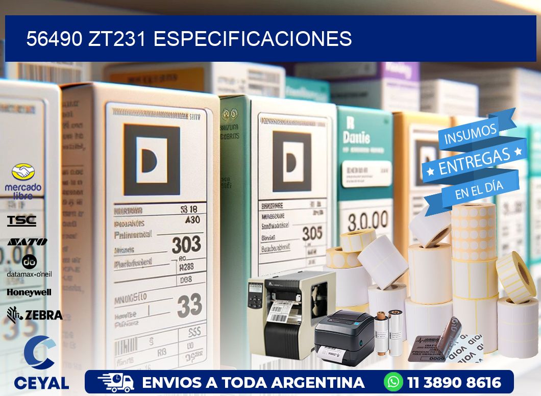 56490 ZT231 especificaciones