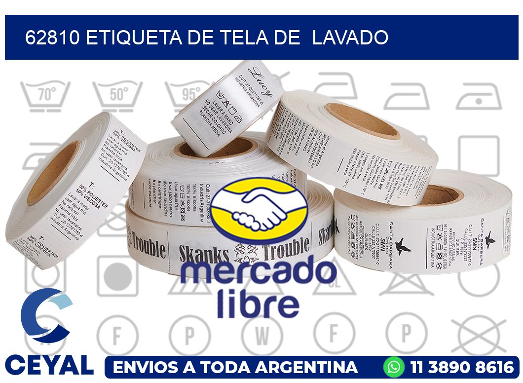 62810 etiqueta de tela de  lavado