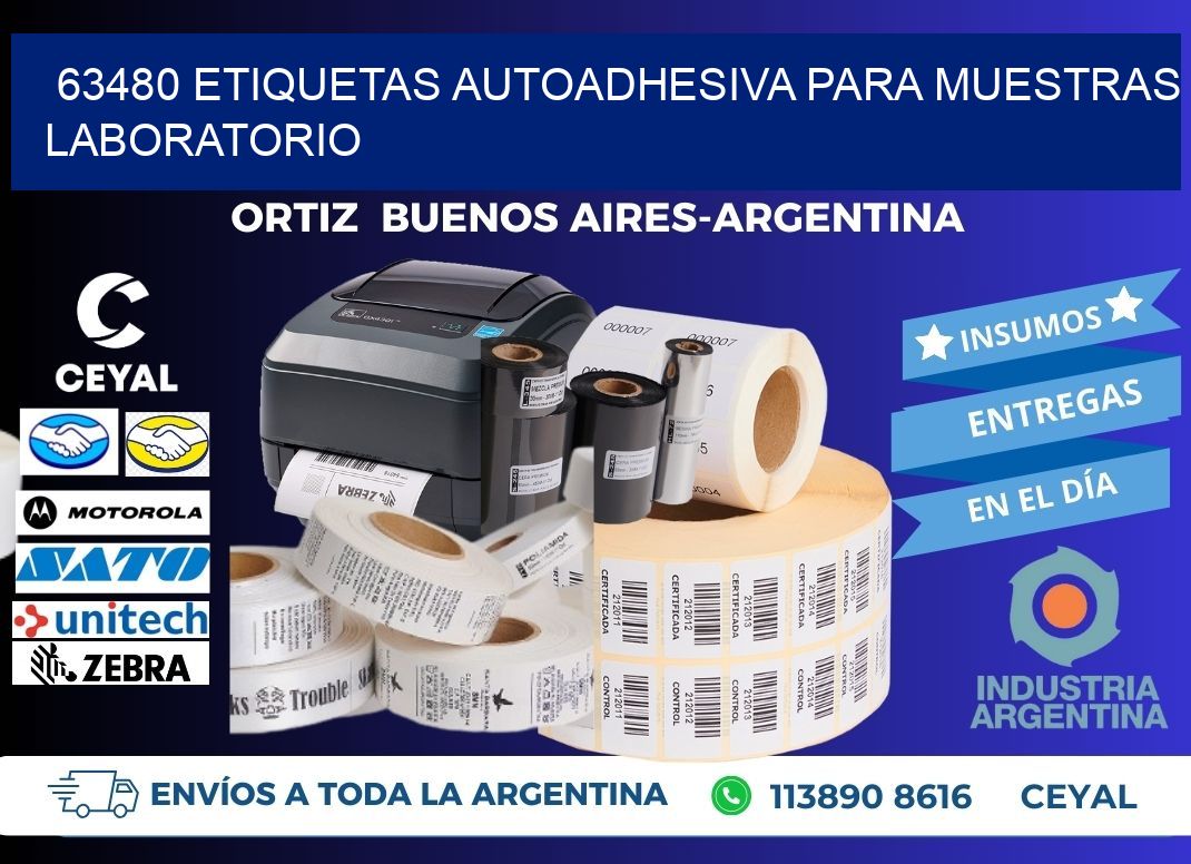 63480 etiquetas autoadhesiva para muestras laboratorio