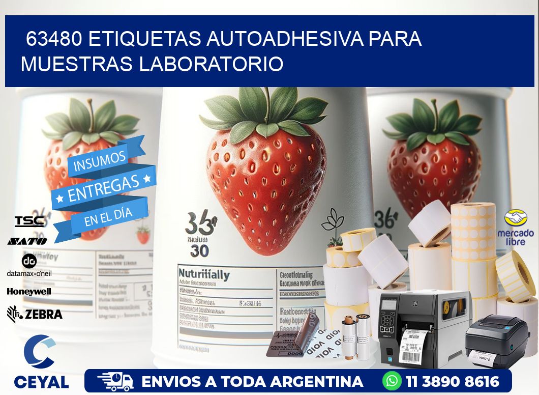 63480 etiquetas autoadhesiva para muestras laboratorio