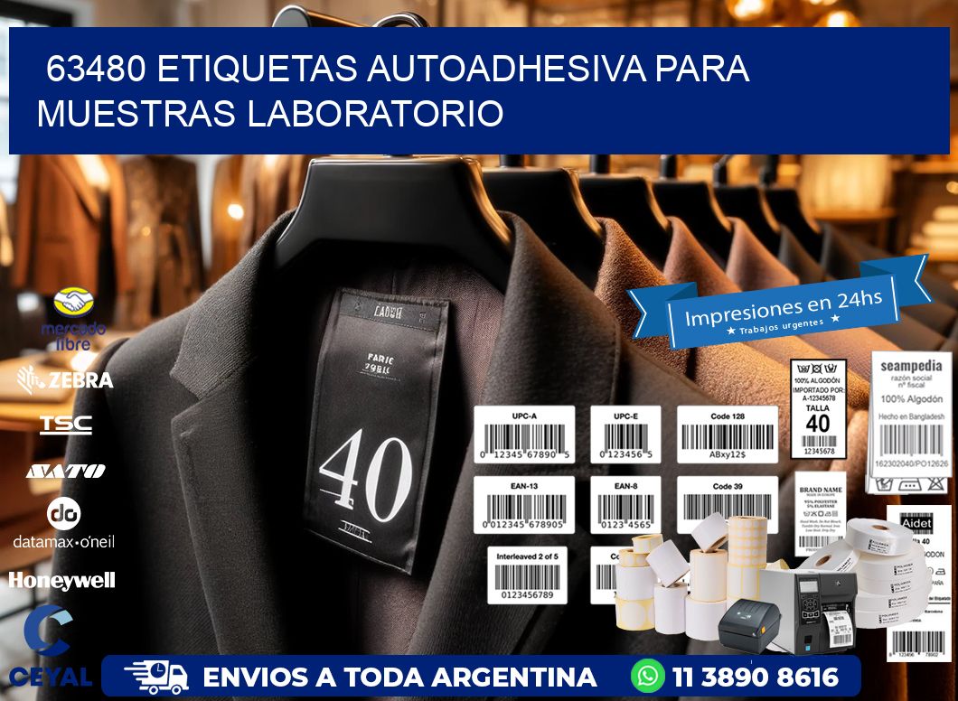 63480 etiquetas autoadhesiva para muestras laboratorio