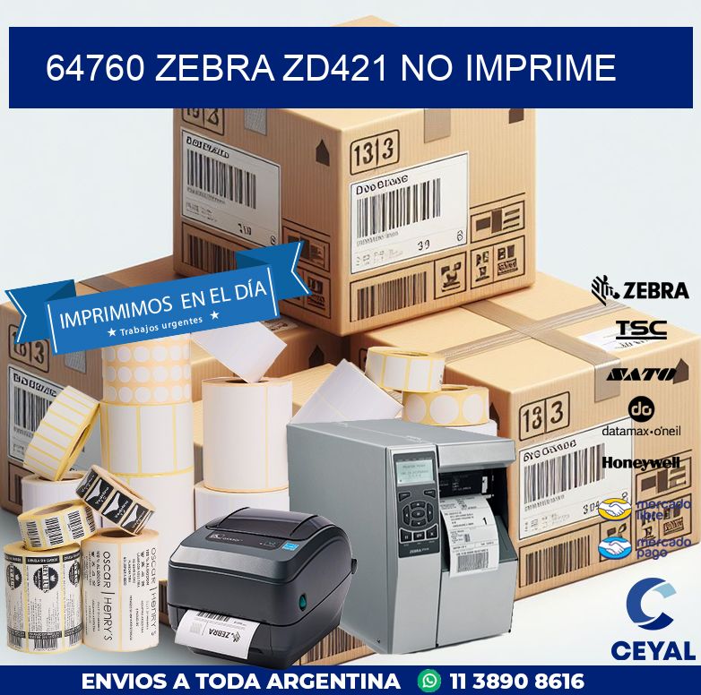 64760 Zebra ZD421 no imprime