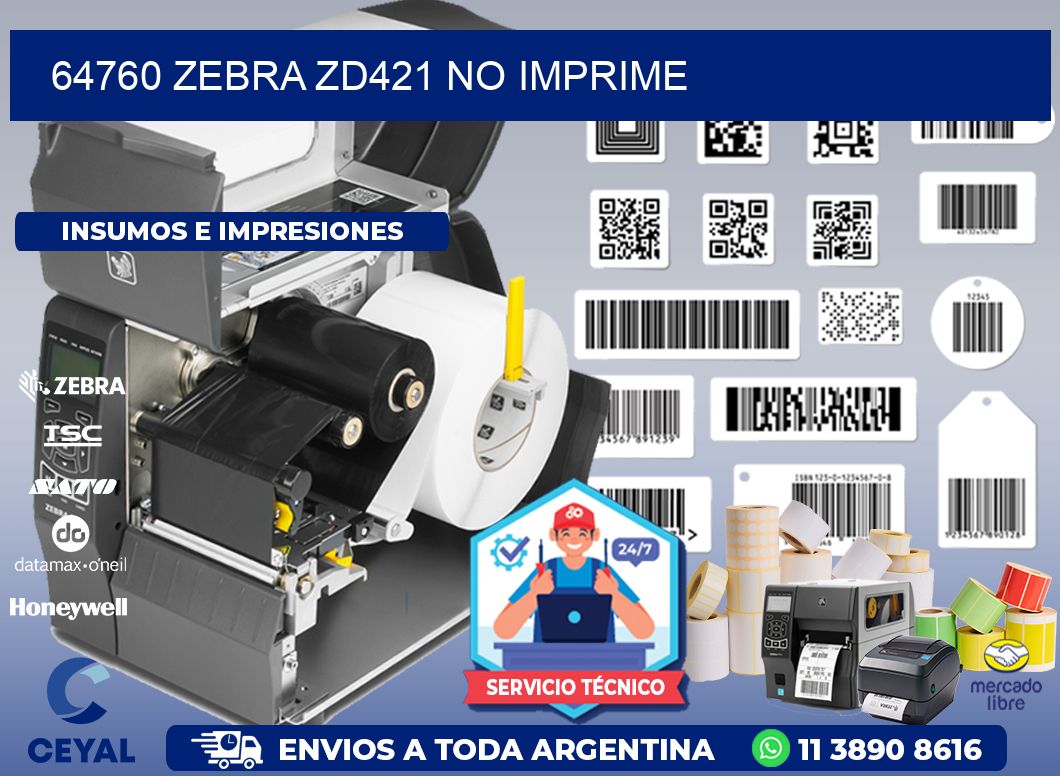 64760 Zebra ZD421 no imprime