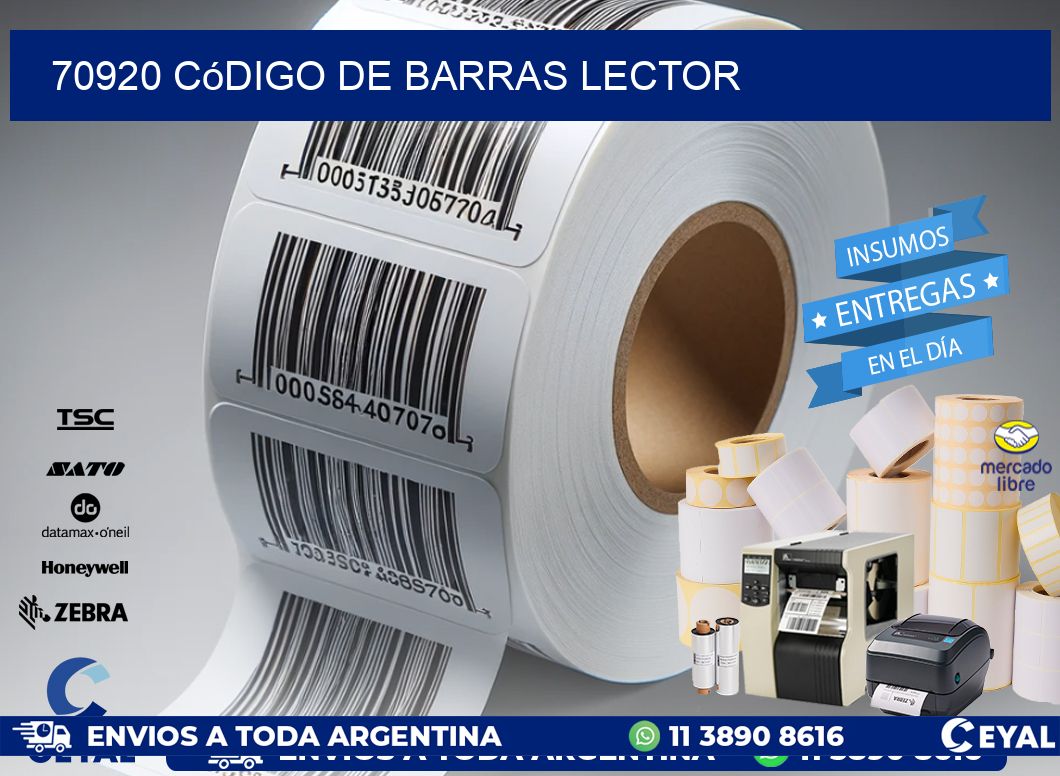 70920 Código de barras lector