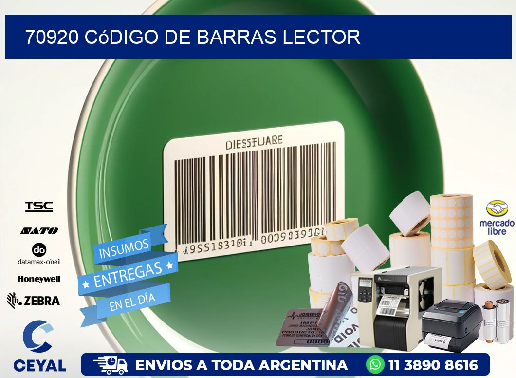 70920 Código de barras lector
