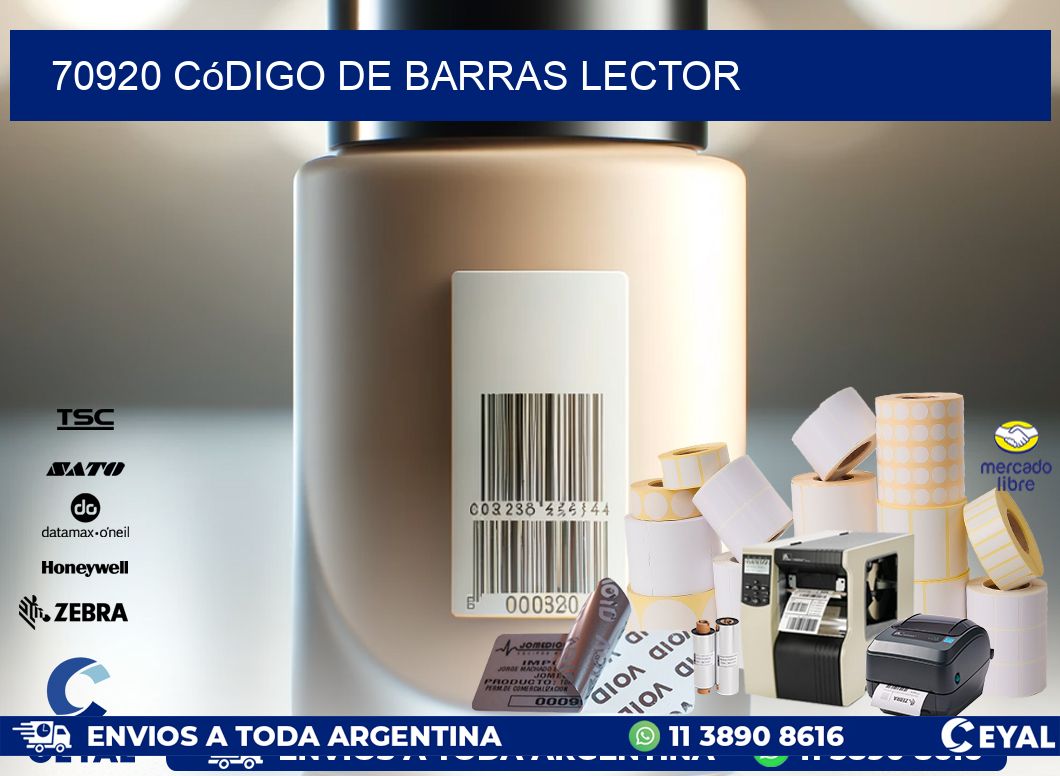 70920 Código de barras lector