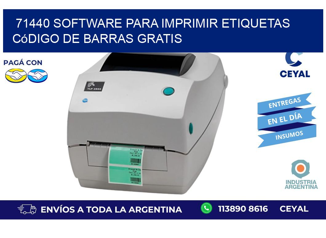 71440 Software para imprimir etiquetas código de barras gratis