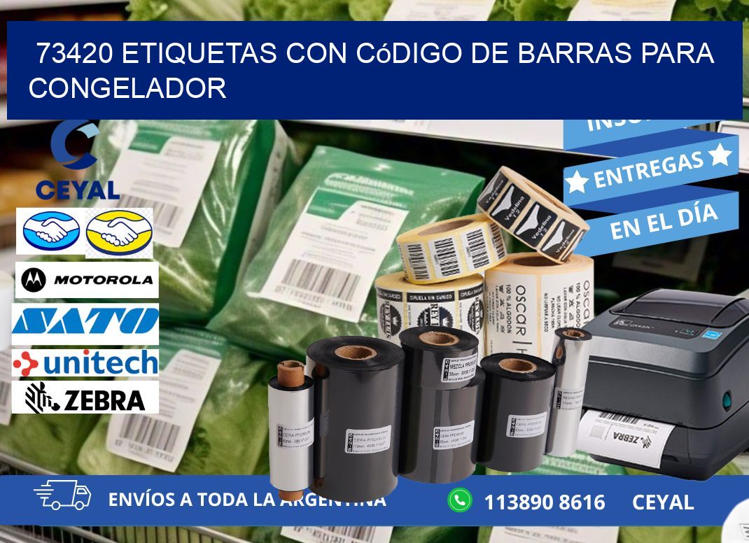 73420 Etiquetas con código de barras para congelador