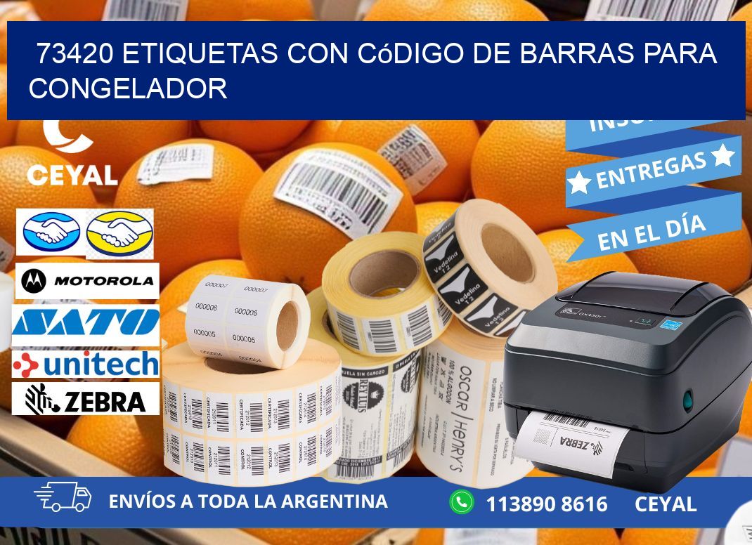73420 Etiquetas con código de barras para congelador