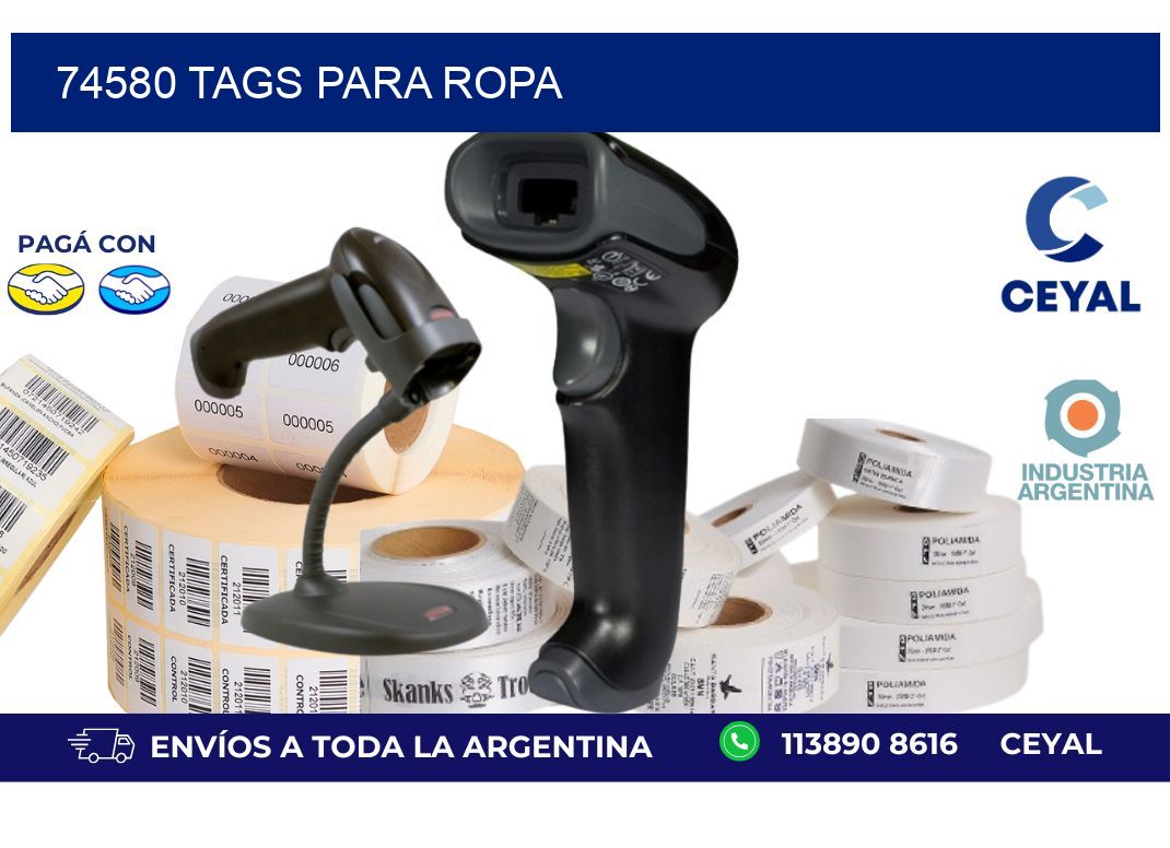 74580 Tags para ropa