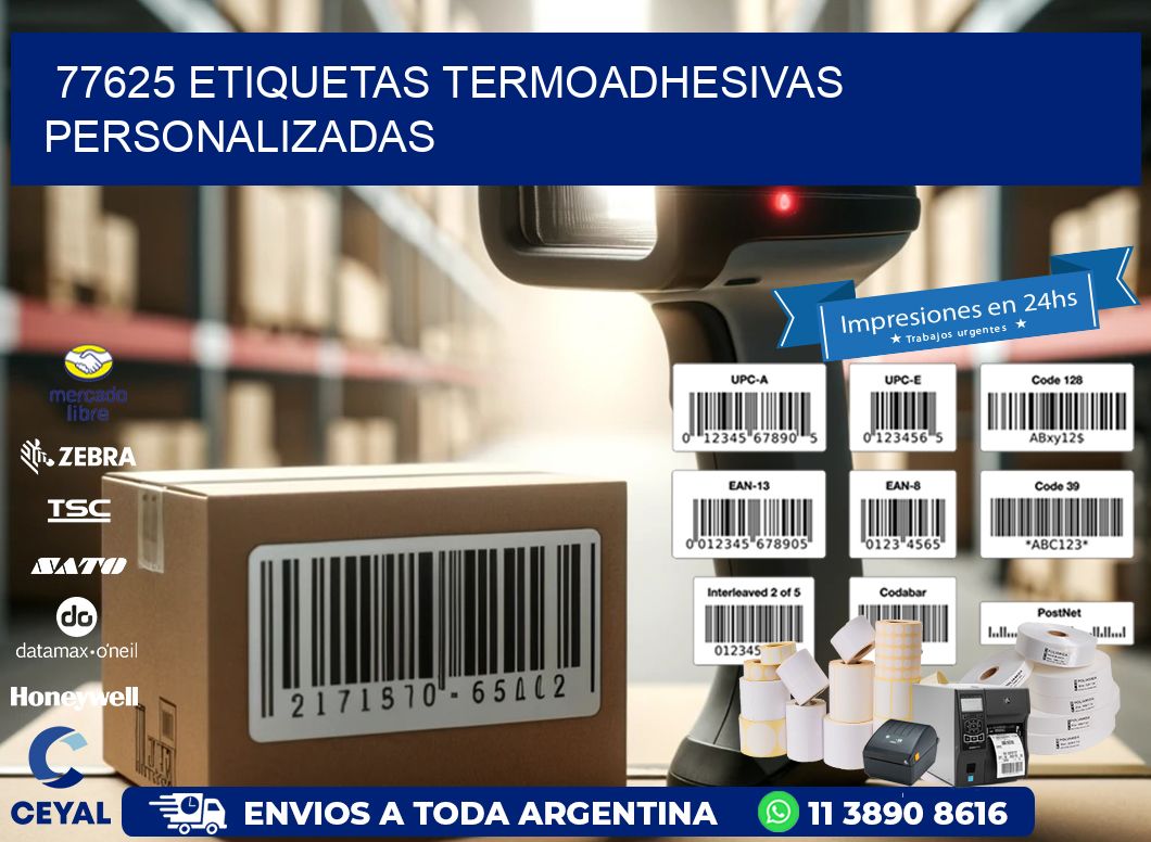 77625 Etiquetas termoadhesivas personalizadas