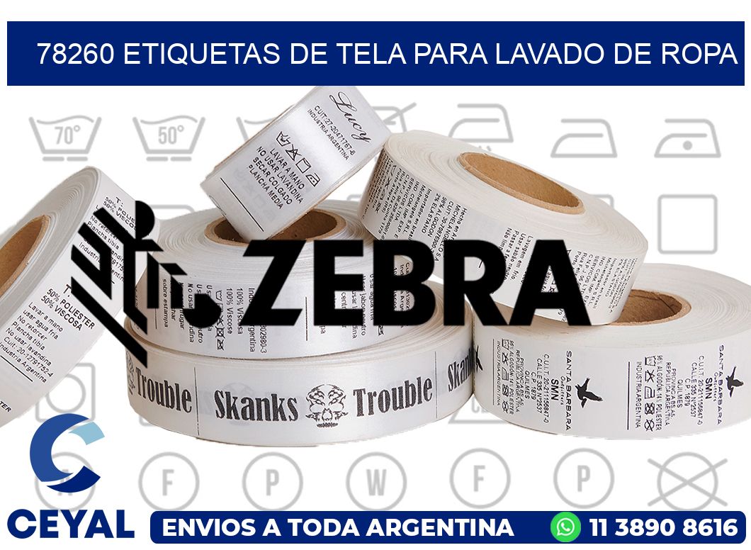 78260 Etiquetas de tela para lavado de ropa