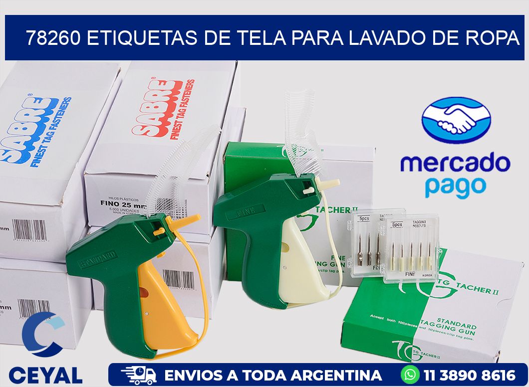 78260 Etiquetas de tela para lavado de ropa
