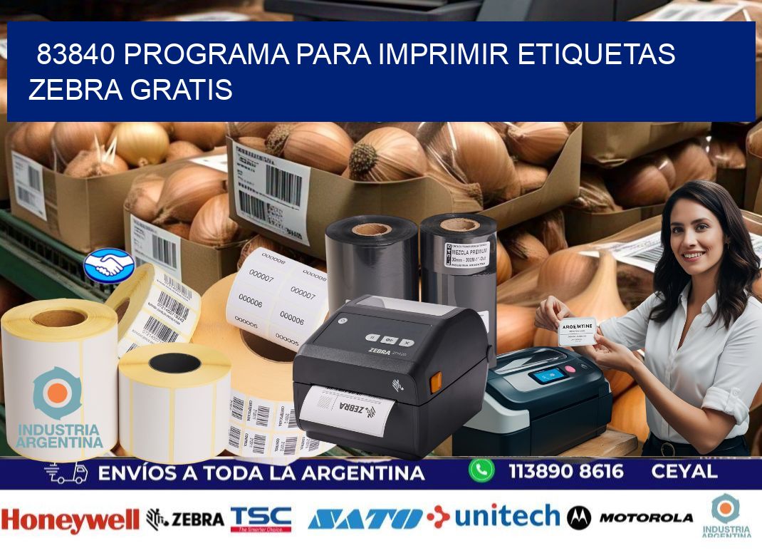 83840 Programa para imprimir etiquetas Zebra gratis