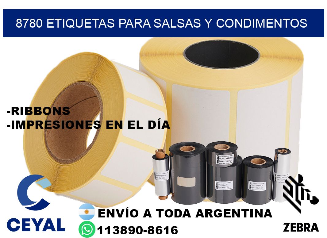 8780 Etiquetas para salsas y condimentos