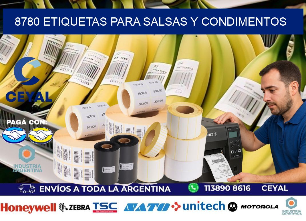 8780 Etiquetas para salsas y condimentos